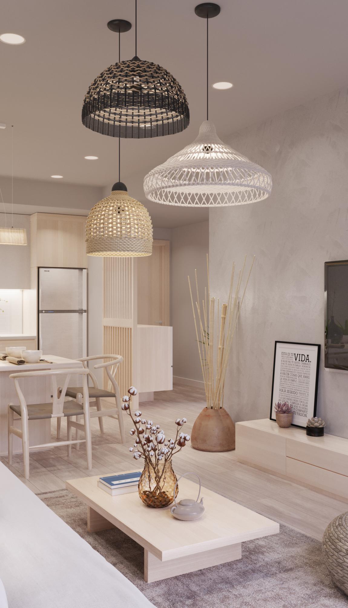 THIẾT KẾ CĂN HỘ PHONG CÁCH THIỀN ẤM CÚNG NHẸ NHÀNG